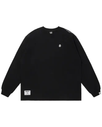 Bomulds-T-shirt med lange ærmer og hjelm