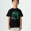Børne-T-shirt med robot-print