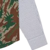 Burst camo halvprintet poplin-stribet skjorte Burst camo halvprintet poplin-stribet skjorte