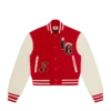 Cherry varsity-jakke til kvinder