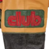 Club-varsityjakke i krakeleret læder Club-varsityjakke i krakeleret læder