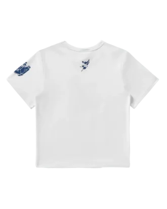 Dallás Cowboys kort T-shirt til kvinder med “Space Cowgirl”-motiv
