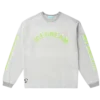 Damaged bomulds-T-shirt med lange ærmer og Running Dog