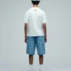 Denim-malershorts