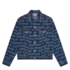 Denim-truckerjakke med gentaget logo Denim-truckerjakke med gentaget logo