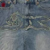 Distressed Running Dog-denimbukser til kvinder