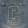Distressed Running Dog-denimbukser til kvinder