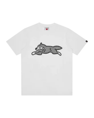 Glitter-T-shirt med løbende Running Dog