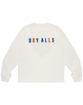 Grafisk langærmet T-shirt