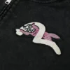 Hættetrøje med logo med broderet måge og print Hættetrøje med logo med broderet måge og print