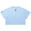 Kort T-shirt til kvinder med hjerte og skrift