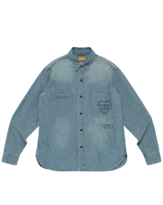 Militær chambray-skjorte Militær chambray-skjorte