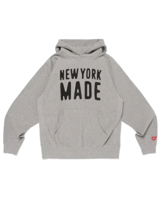 New York-fremstillet hoodie i kraftigt stof