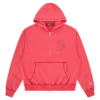 Oversized college-hoodie med gennemgående lynlås