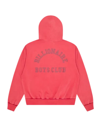 Oversized college-hoodie med gennemgående lynlås