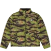 Pufferjakke med tigerstriber