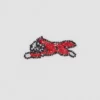 Ribbet vesttop til kvinder med perler og Running Dog Ribbet vesttop til kvinder med perler og Running Dog