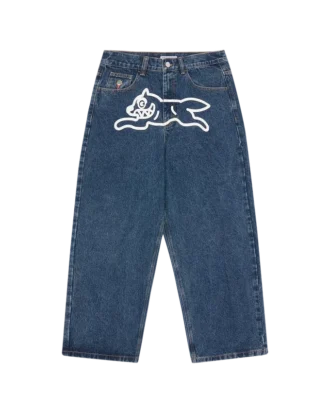 Running Dog-denimbukser med tre lommer