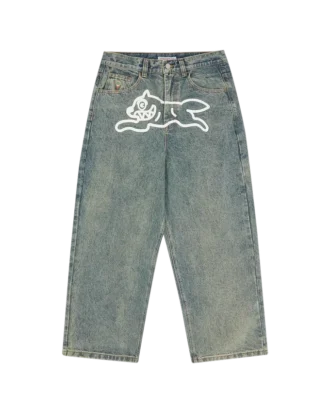 Running Dog-denimbukser med tre lommer