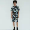 Shorts med grafisk print