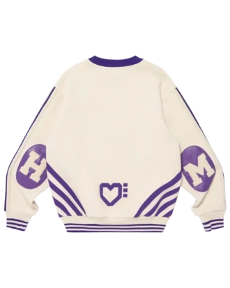 Sweatshirt med albuepatches
