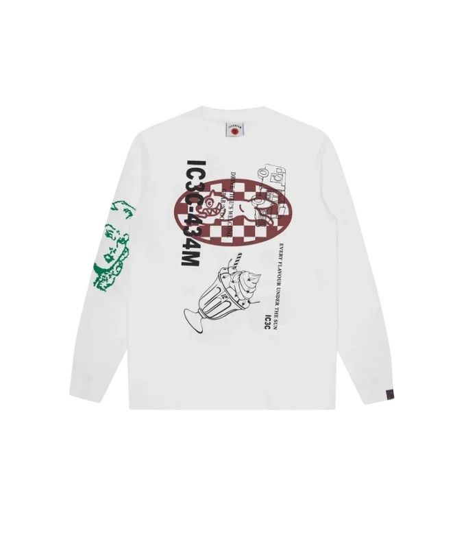 T-shirt med flere grafiske motiver