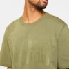T-shirt med flokket logo